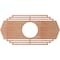 Ekena Millwork Chrysler Wood Fretwork Pierced Ceiling Medallion, Cherry, 16"W x 8"H x 4 1/4"ID x 3/8"T CMWP16X08X0375CSCH - alternate 2